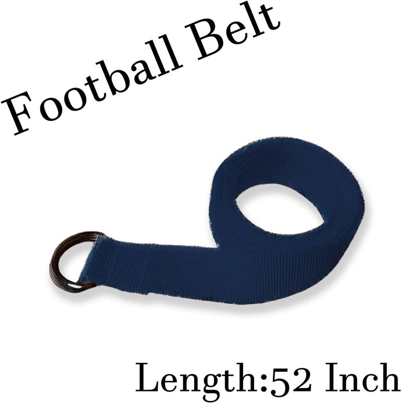 GRSECPO Web Football Belt with Two Stainless Steel D Rings 52" Football Pants Belt for Men Women Kids Youth Boys Girls - Image 2